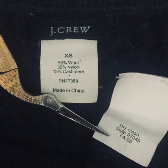 J Crew Cambridge Cable Crewneck Sweater, Gray, XS - Picture 7 of 8